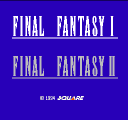 Final Fantasy I & II Title Screen